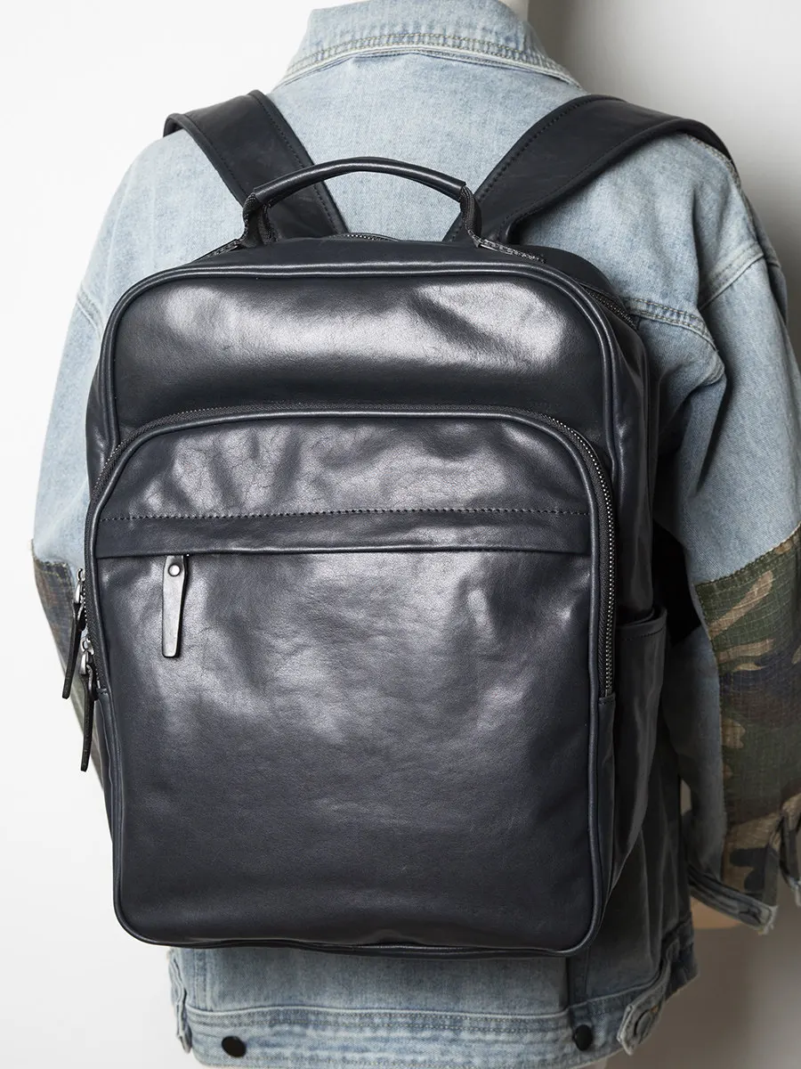 Mochila Retro de Cuero Genuino para Hombre, Mochila Escolar Clásica, Deportiva, de Almacenamiento, de Ocio, para Portátil, Mochila Diaria Grande