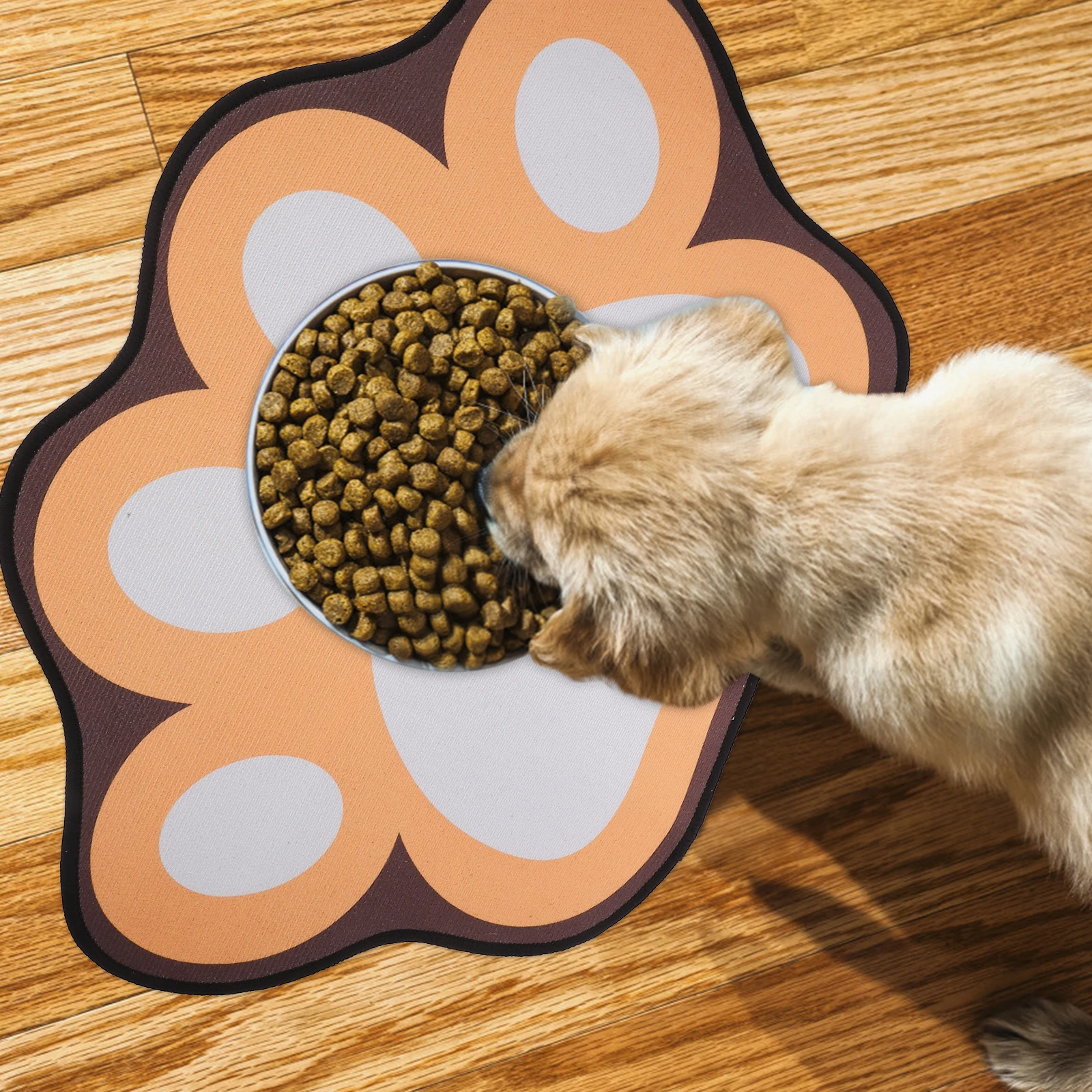 

Cat Food Mat Pet Feeding Mat Absorbent Spill Proof Non Slip Easy Clean Durable Reusable Pet Mats Puppy Feeding Placemat
