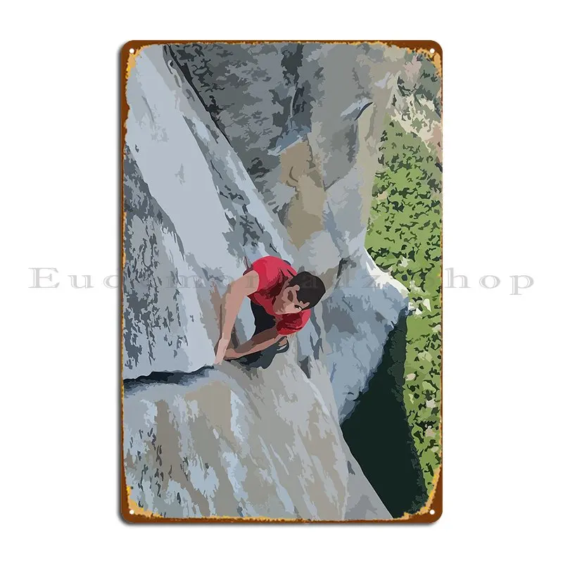 Alex Honnold Free Solo El Cap pintura placa de Metal Club garaje cine diseño personalizado cartel de estaño