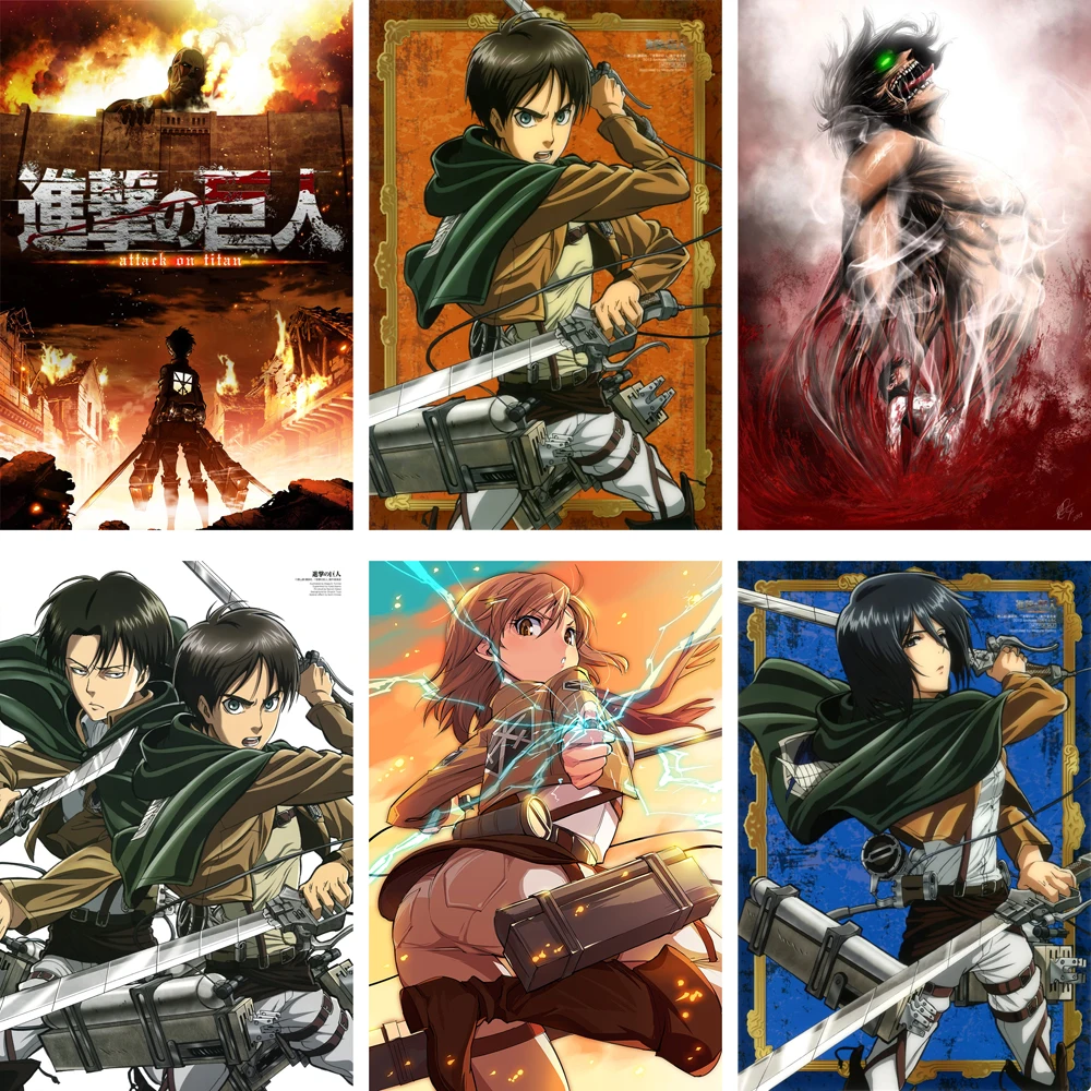 Oil Painting By Numbers Japanese Anime Attack on Titan Poster Eren Jager Decoration Wall Art Decor Painting Home Decor