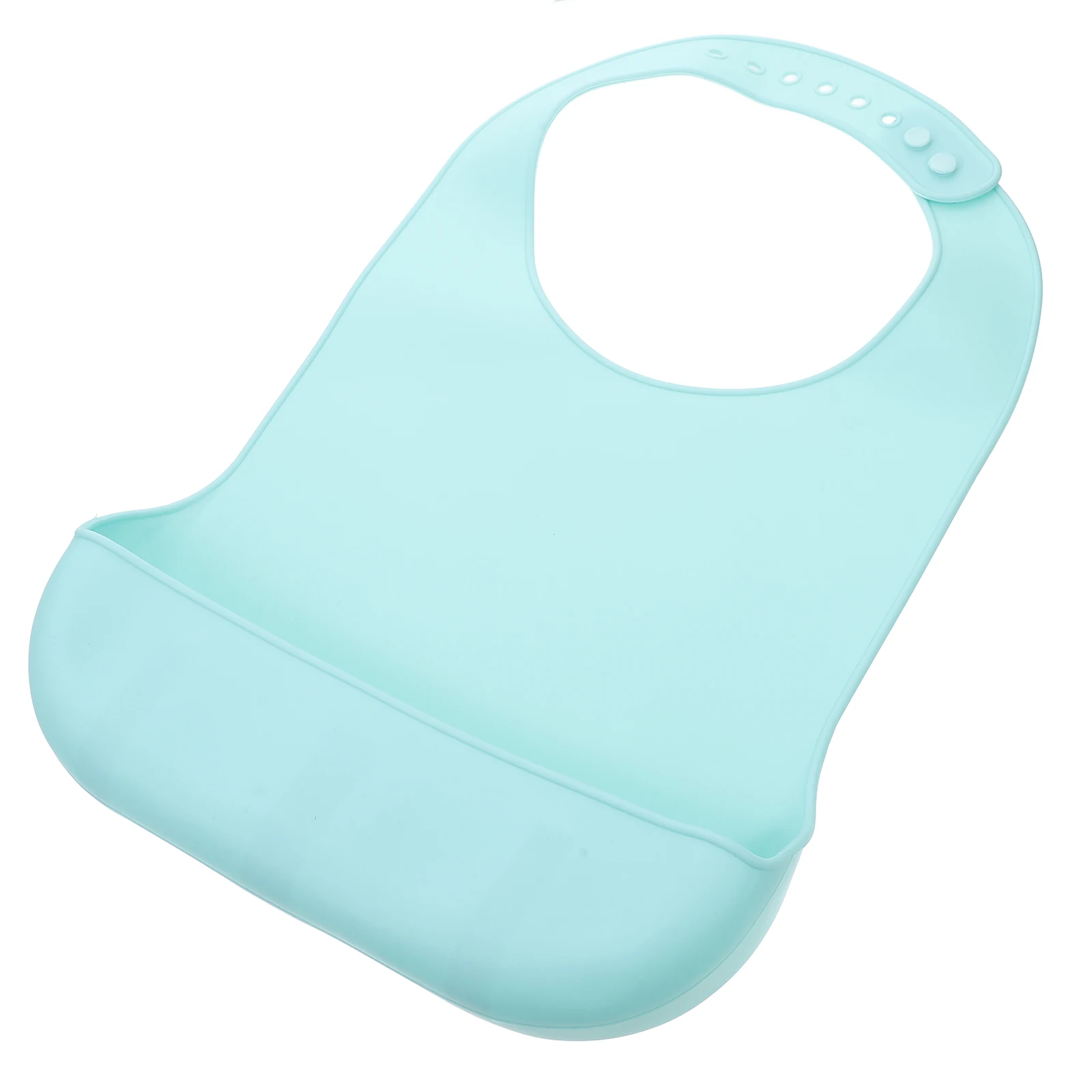 

1 pc Adult Bib Eating Silicone Short Senior Waterproof Foldable Lightweight Adjustable Strap Gift Elderly Adult Rice Bib Senior