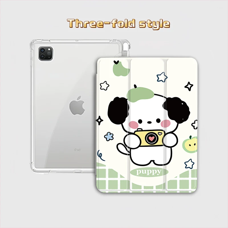 

Green checkered puppy TABLET CASE FOR iPad pro 10/11-Inch 2020/6th/7th /8th /Air 3rd/Air 4th/9th gen/Air 5th Gen 2022/Air 26
