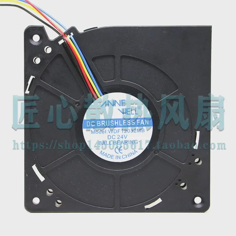 Blower Fan for VNNK WELL WDF12032MB DC 24V 12cm 4 Wire PWM Speed Regulated Cooling Fan
