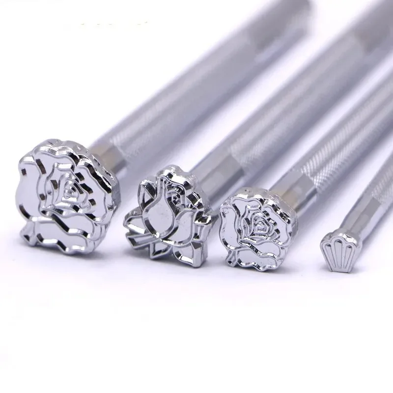 

Штампы для тиснения по коже серии W964/W965/W966/Y653 с цветочным узором, гальванизированные железные инструменты для ручной резьбы и рукоделия