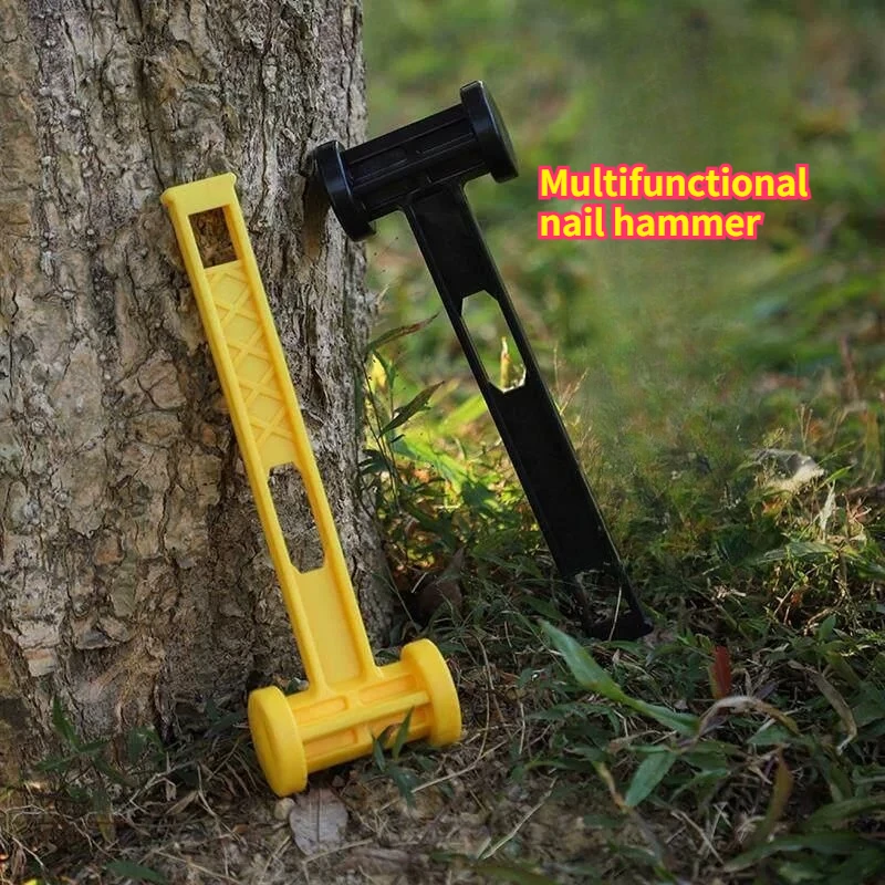 1PC Multi-specification Bold Plastic Windproof Multifunctional Hammer Beach Fixed Field Fluorescent Nail Camping