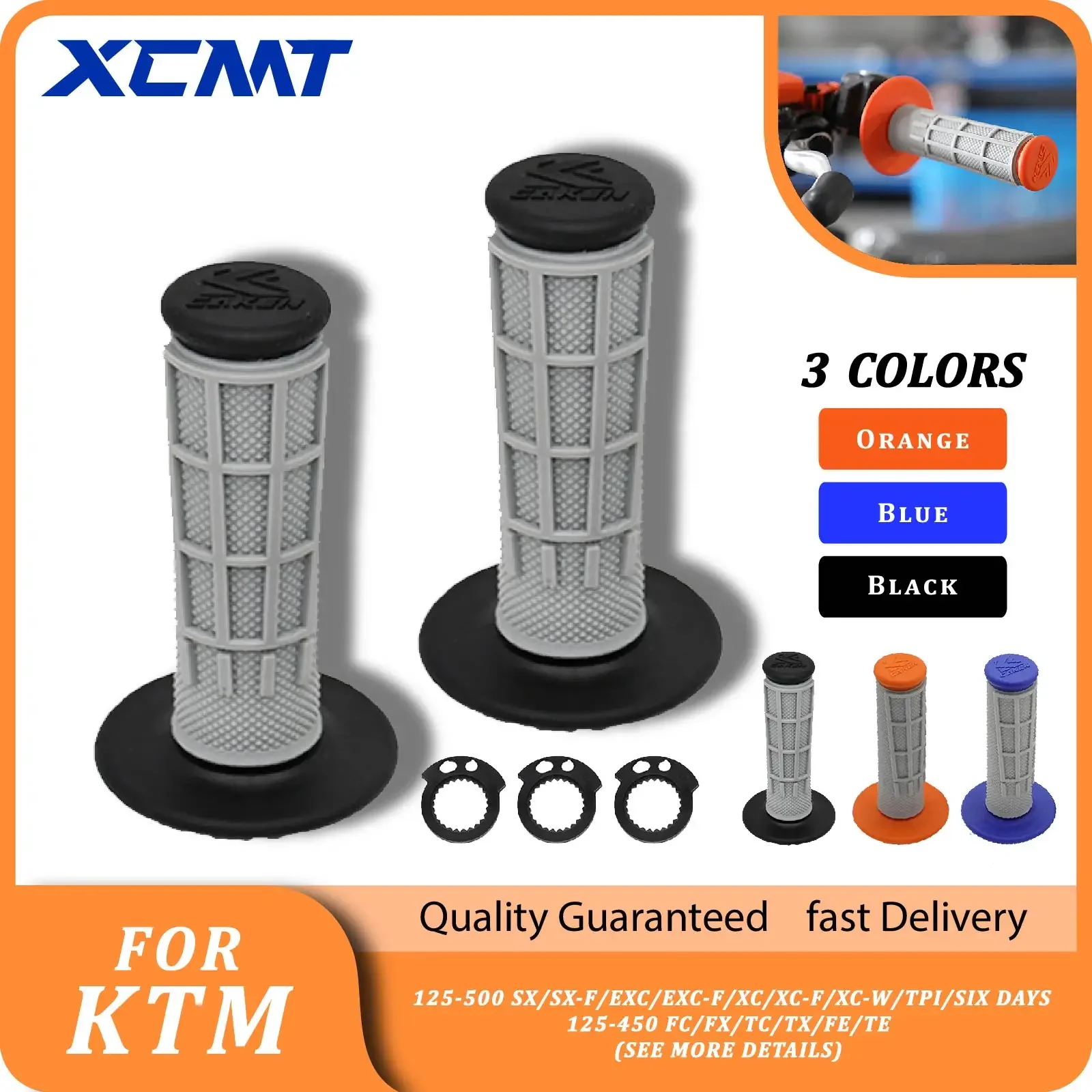 

Motorcycle NEW Handlebar Lock-on Grips For KTM SX SX-F EXC EXC-F XC-F XC XC-W TPI SIX DAYS 125-500 2008-2020 Enduro Dirt Bike