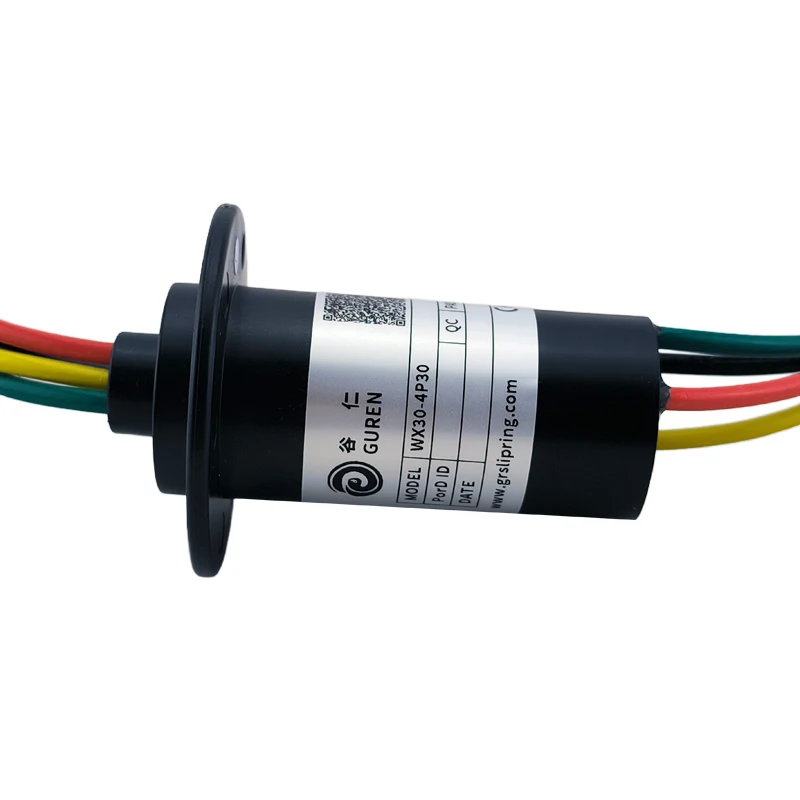 4-Way 30A Cap Type Slip Ring 360 Degree Rotating Electric Slip Ring OD 30mm Electrical Contacts Contact Materials