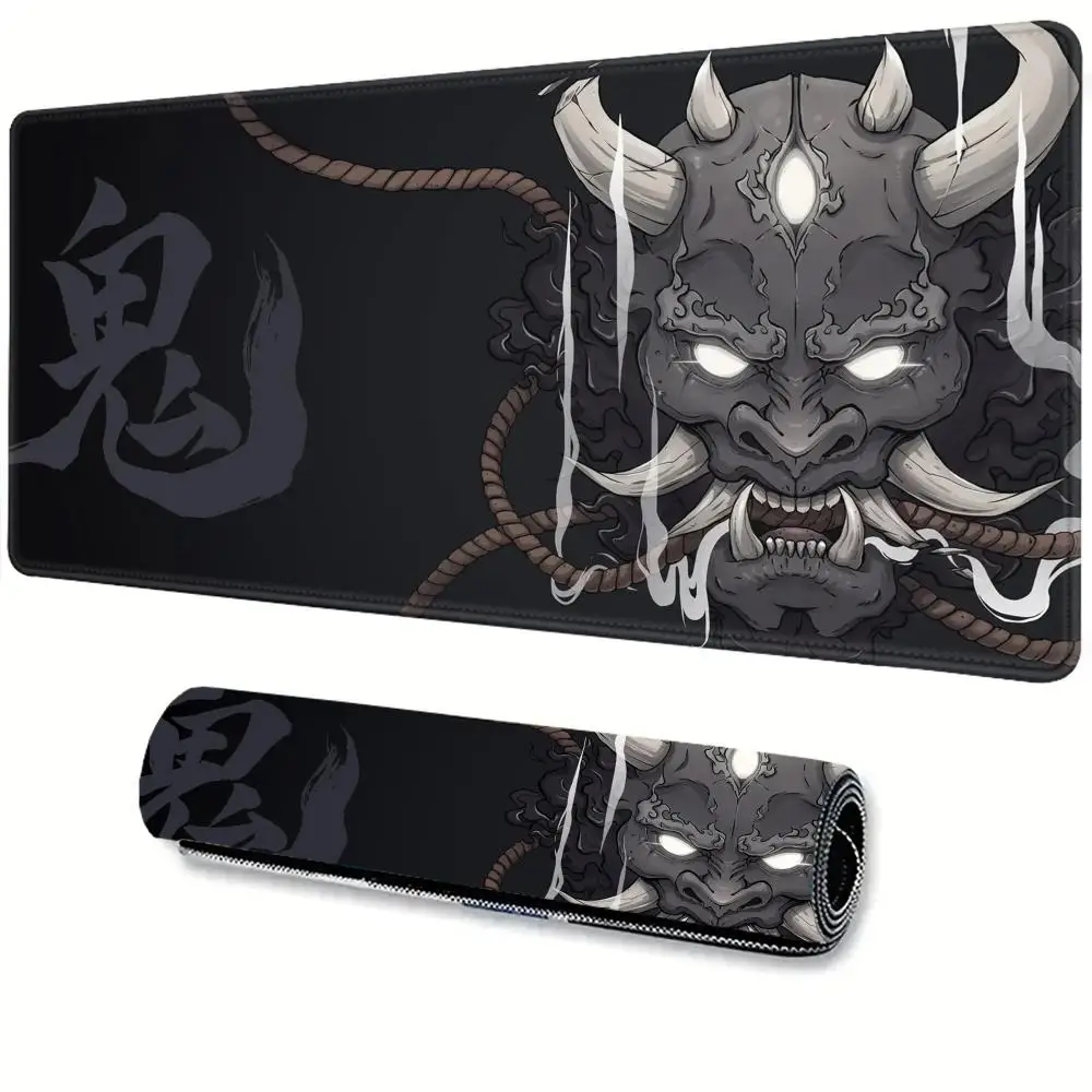 

Oni Anime Mouse Pad Gamer Japanese Desk Mat Large Mousepad Xxl Gaming PC Accessories for Computer Black 400X900 Mouse Rug Laptop