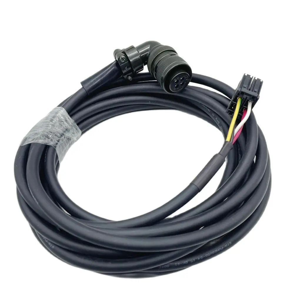 

F06B-0001-K008#L-6M Servo Motor Power Cord With 4 Cores Connector Elbow Plug for Fanuc