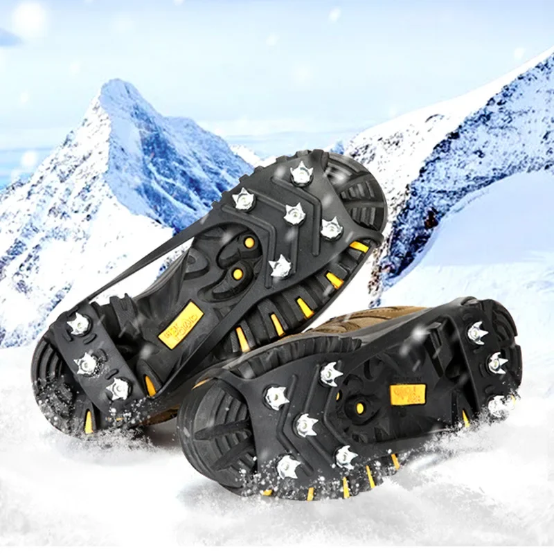 Snow non-slip crampon insole winter outdoor mountaineering snow non-slip eight-tooth crampon non-slip shoe cover nails