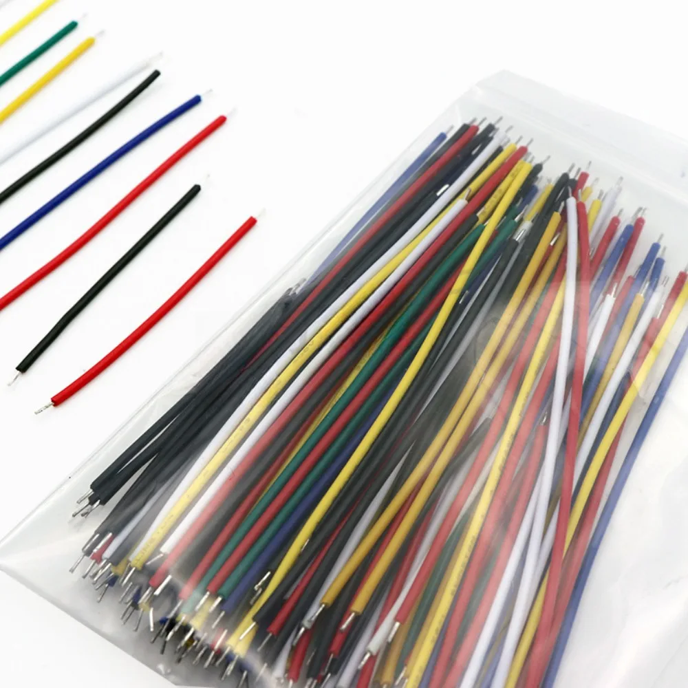 130 peças 24awg pré-espanadas pacote de fios de ligação 13 tamanhos 5cm a 10cm fios de placa de ensaio multicoloridos para arduino diy prototipagem