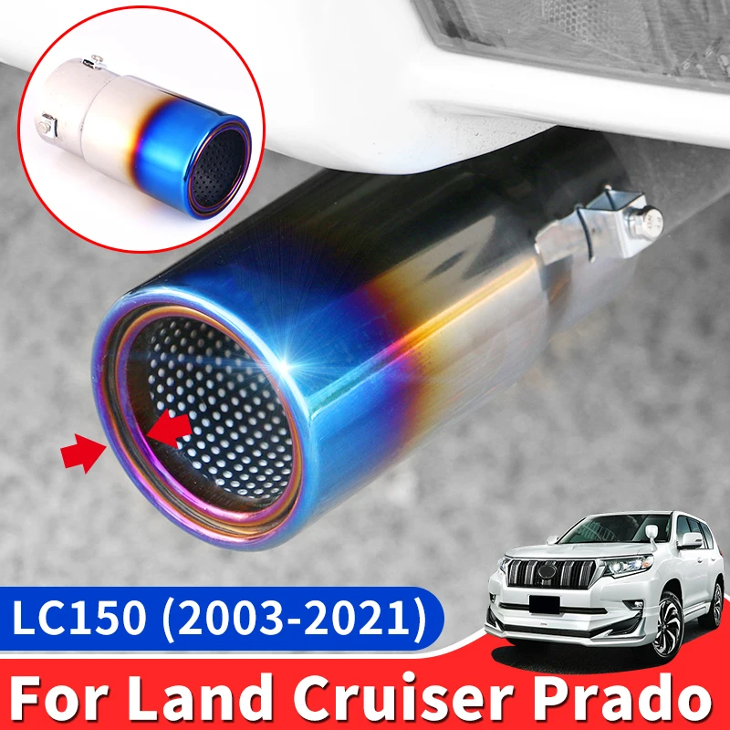 For 2003-2021 Toyota Land Cruiser Prado 150 120 Modification Accessories Tail Throat Exhaust Pipe Decorative Lc150 Lc120 Muffler