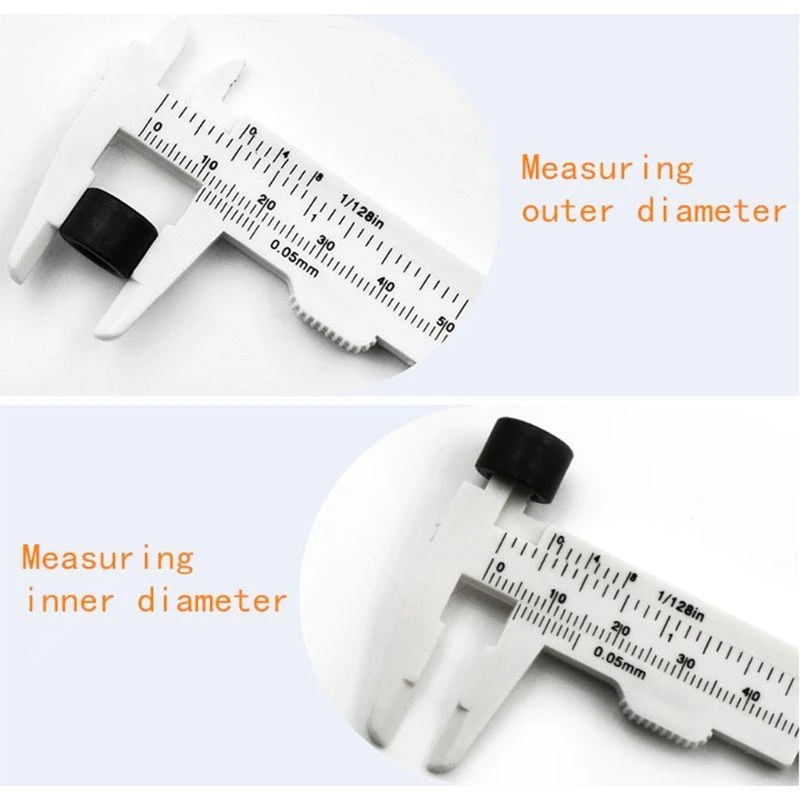 Measuring Tool Stainless Steel Vernier-Caliper Double Ruler Scale Micrometers Calipers Tool Compatible for DIY Household