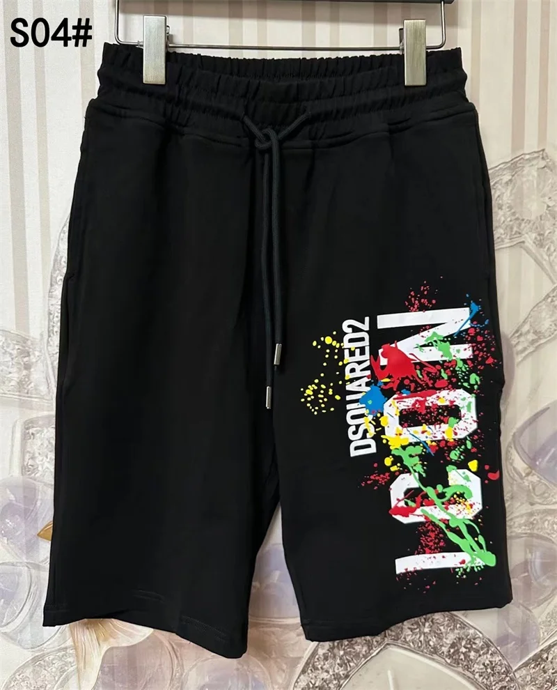 

Summer Fashion Color Letter Print Pattern Men's Printed Shorts Five-point Pants Men's and Women's OW Couple Beach Sweatpants