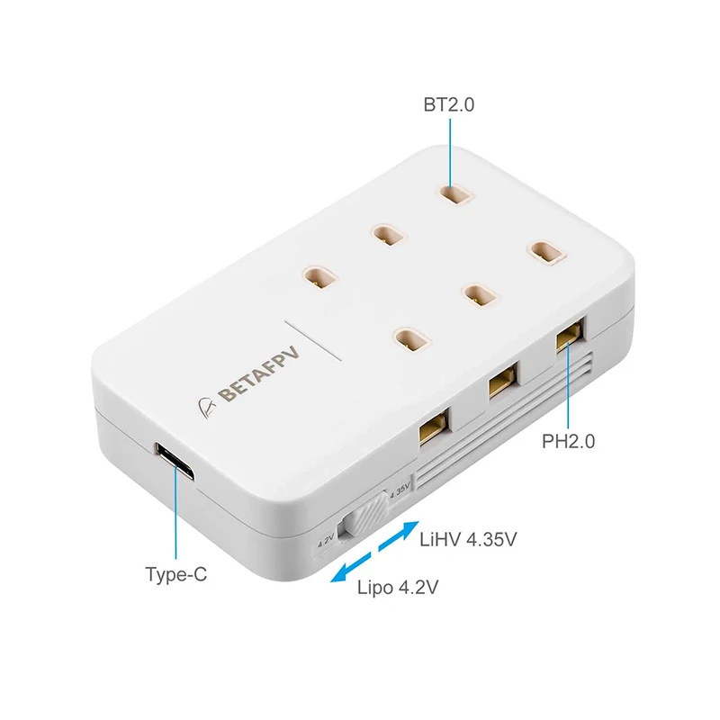 BETAFPV 6-port 1S Charger for FPV Drones Quadcopter Battery charging with Adapter Drone Accessories