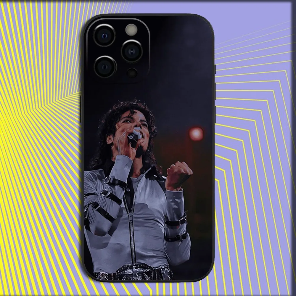 Music Michael J-Jackson Phone Case For iPhone 16,15,14,13,12,11,Pro,X,XS,Max,XR,Plus,Mini Soft Black Cover