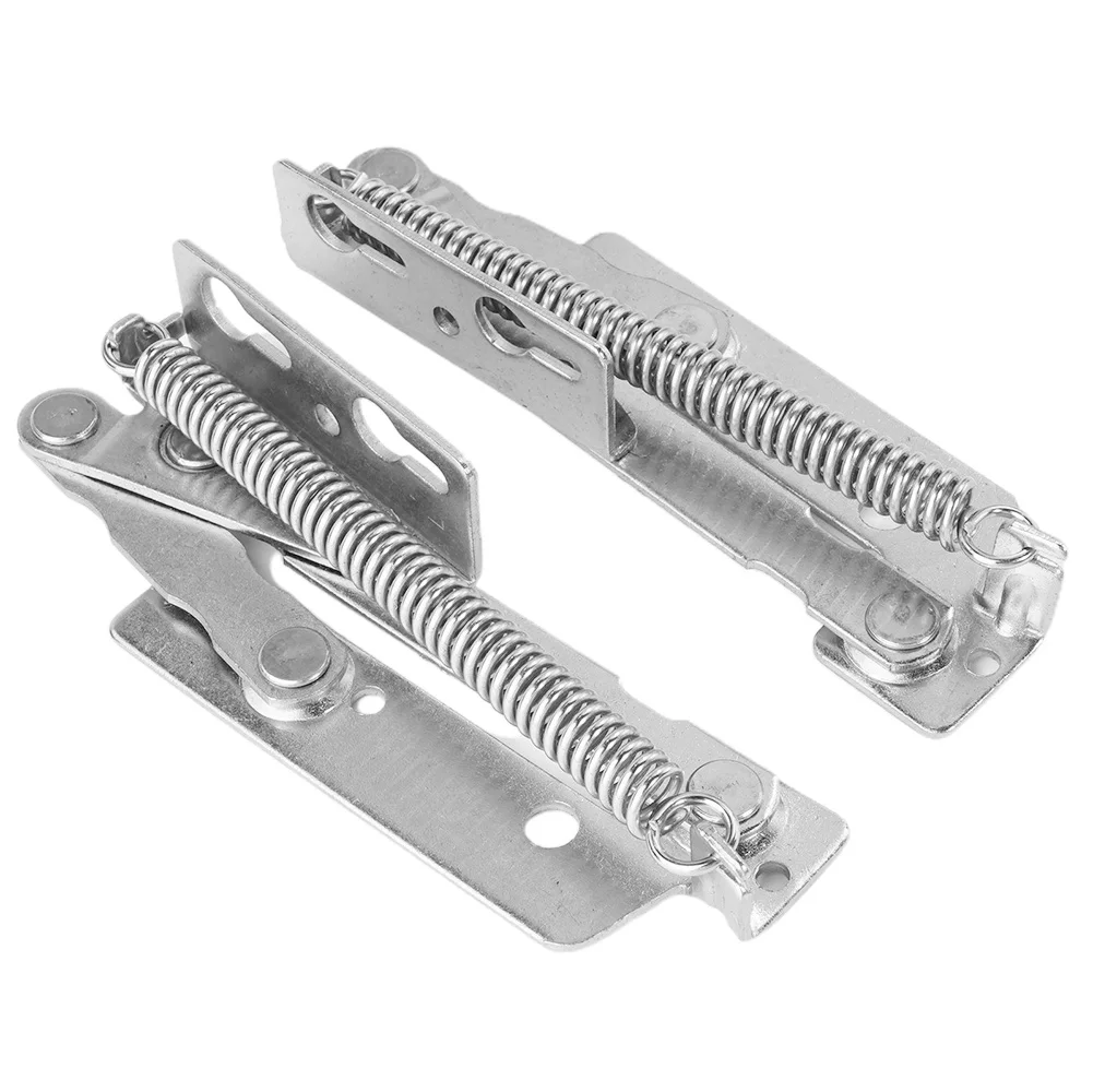 2pcs 80 Degree Metal Sprung Hinges Cabinet Door Lift Up Stay Flap Support Strong Metal Hinges for Smooth Door Movement