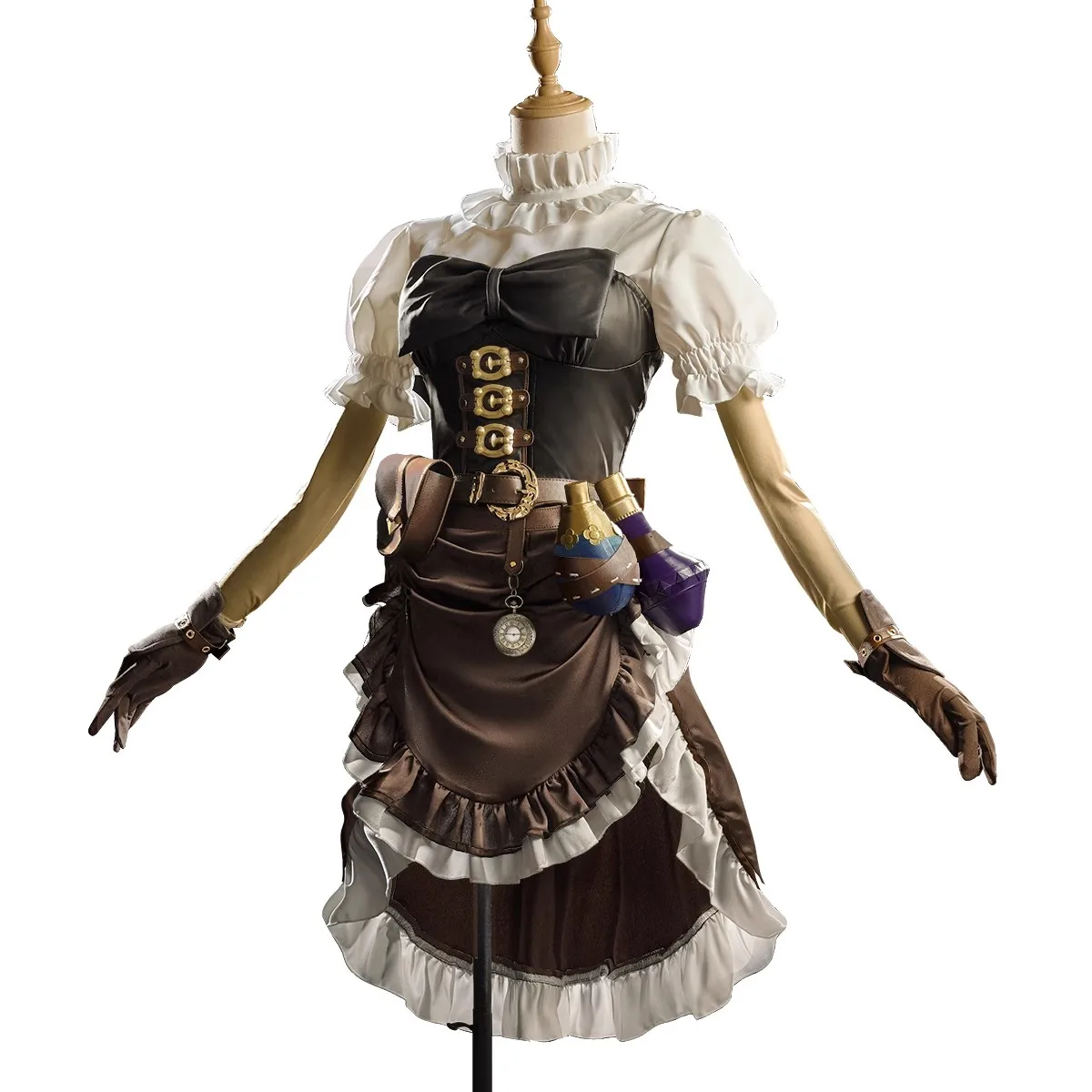 COS-KiKi Anime ta.com V Vera Nair nouilles umer Jeu imbibé Cosplay Costume Élégant Uniforme Halloween Party Outfit Femmes S-XXL