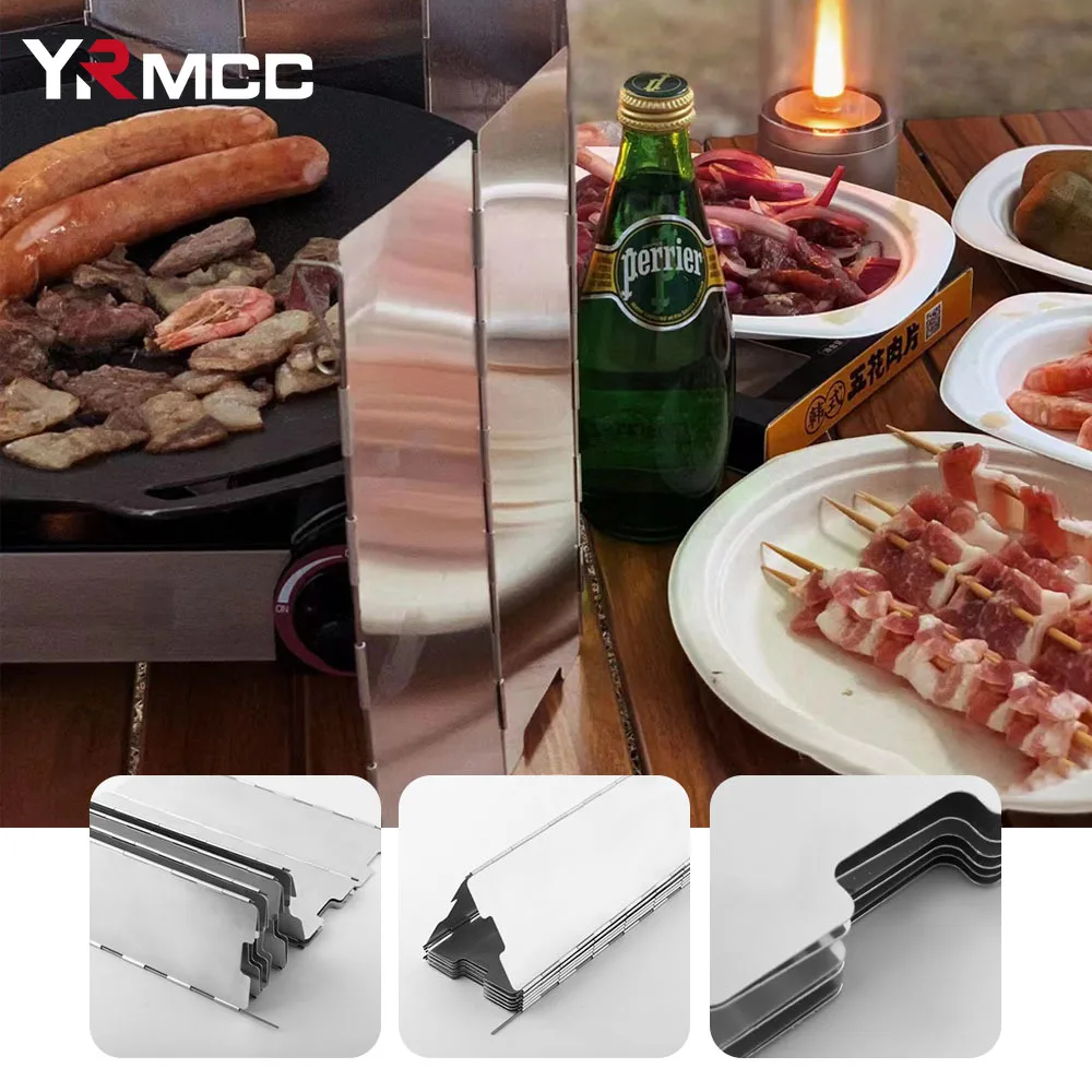 يندبروف طوي يندبروف في الهواء الطلق درع ، 10 لوحة ، الرياح الدروع ، RV التخييم أداة ، الاستقرار ، موقد ، درع للسفر طباخ