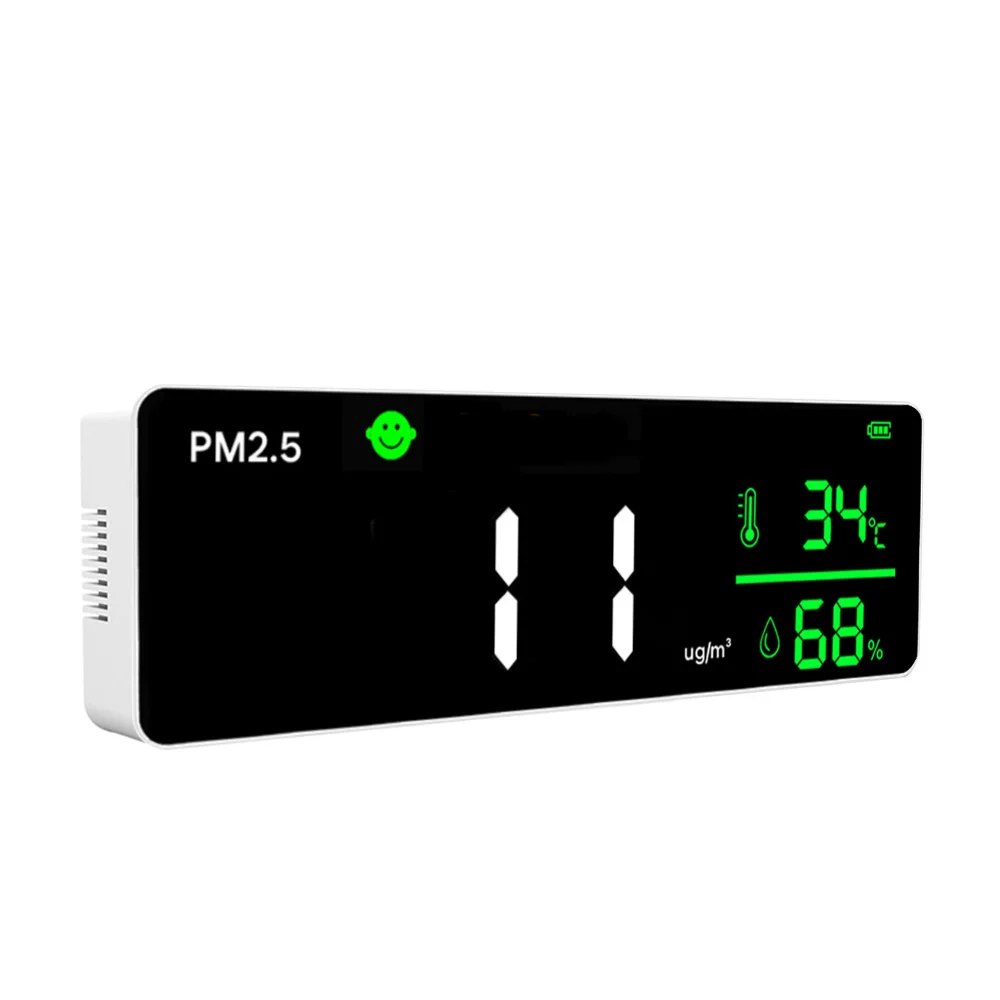 

Настенное крепление Детектор PM2.5 Монитор качества воздуха с температурой и влажностью Гарантия 1 год Материал ABS