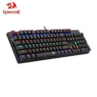 Redragon K208 Rainbow LED Backlight 104 Key Anti-Ghost Wired Mechanical Keyboard Game For Notebook