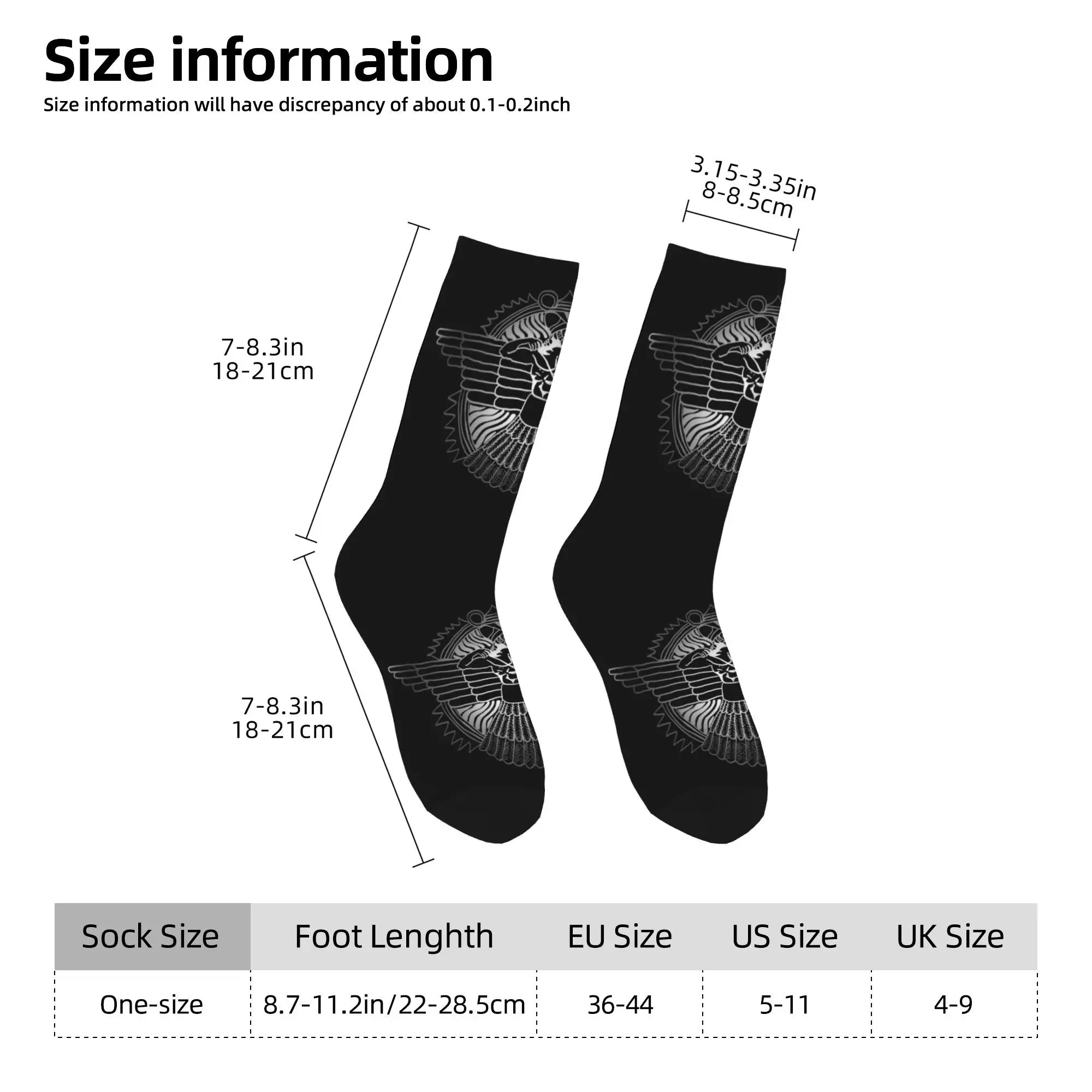 Calcetines personalizados de Dios asirio de Siria Ashur en negro para hombre, calcetines Unisex novedosos con estampado 3D de bandera antigua