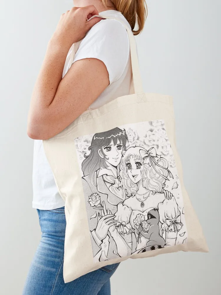 Candy-Candy Terry Happy End Tote Bag reusable shopping bags shopper bag woman Handbags