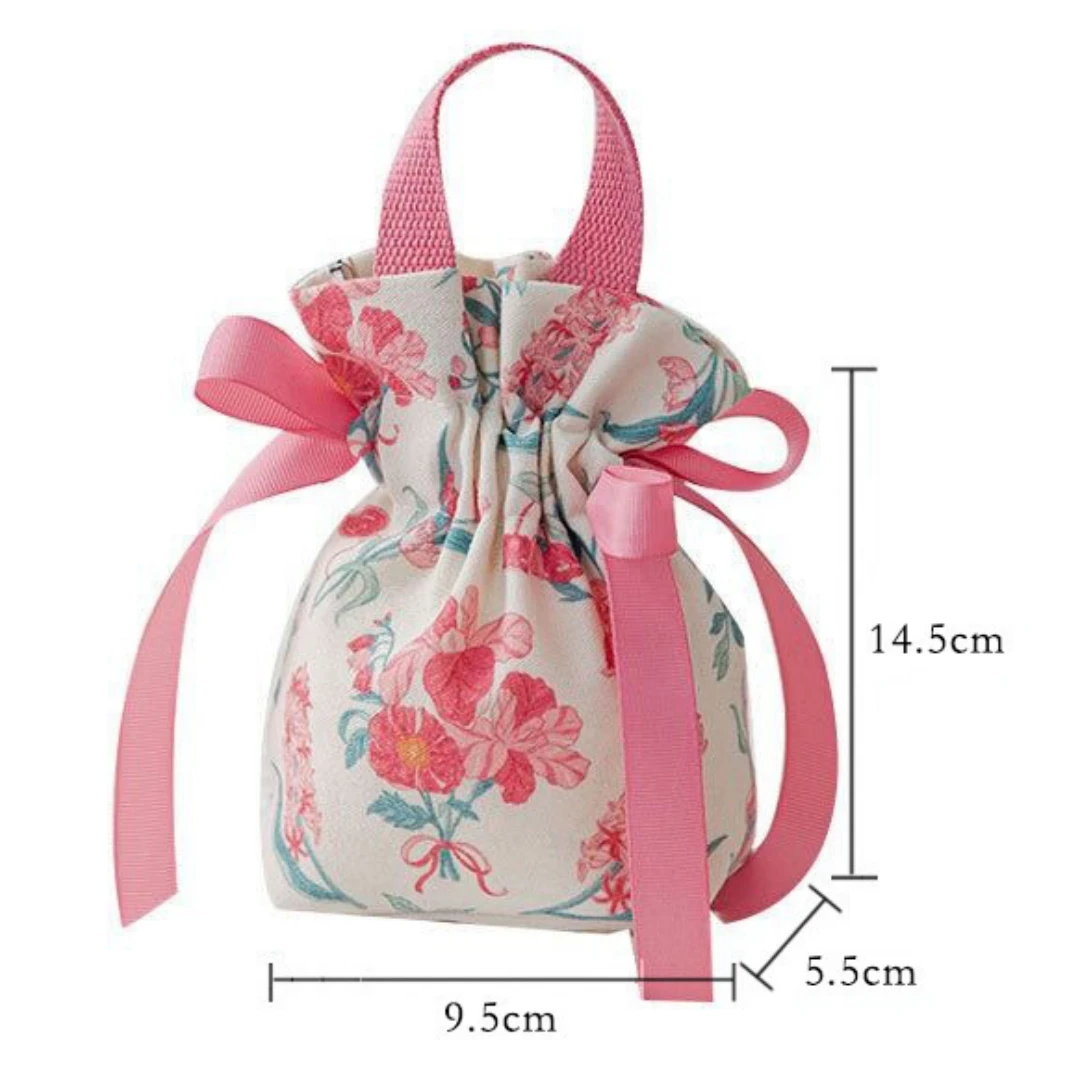 

Wedding Gift Bag Stylish Bow Candy Cloth Bag Canvas Wedding Candy Bag Sustainable For Party Decoration Wedding