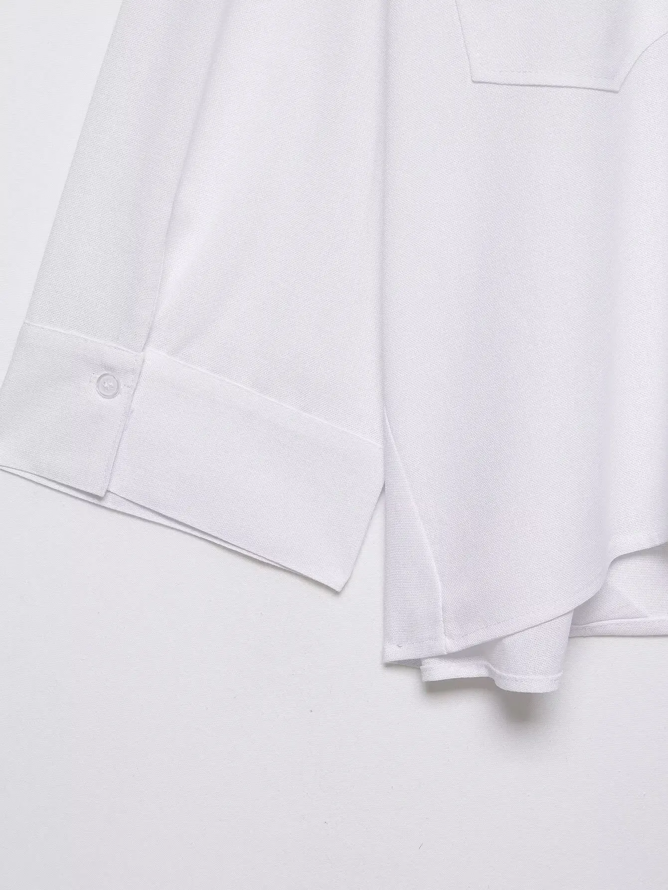 Y2K Women's White T-shirt Casual Slim Fit Summer 2026 Style Pure Color Loose Linen Blend Drape Shirt