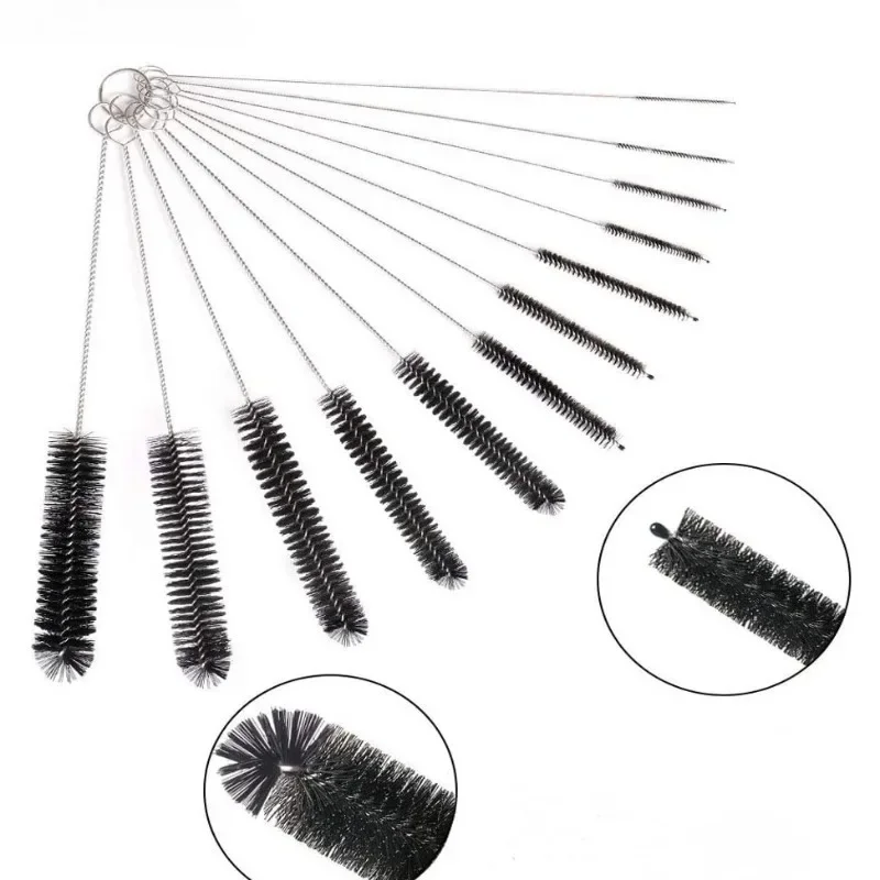 10/12pcs Nylon Bottle Straw Household Cleaning Brush Set Kitchen Cleaning Brushes Bristle Kit Tube Bottle Straw Washing Cleaner