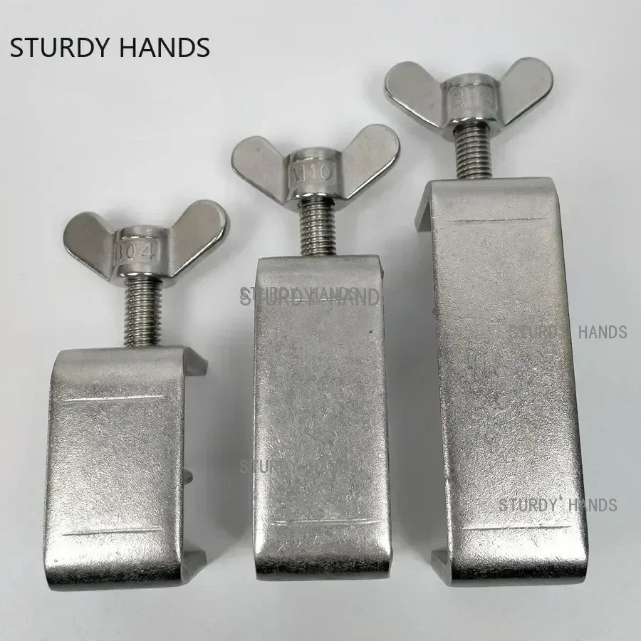 Stainless Steel C-Type Clamp Heavy Duty Desktop Clamp Hoop Adjustable Desk Fixed Holder Clip Multi-function Hardware Fasteners