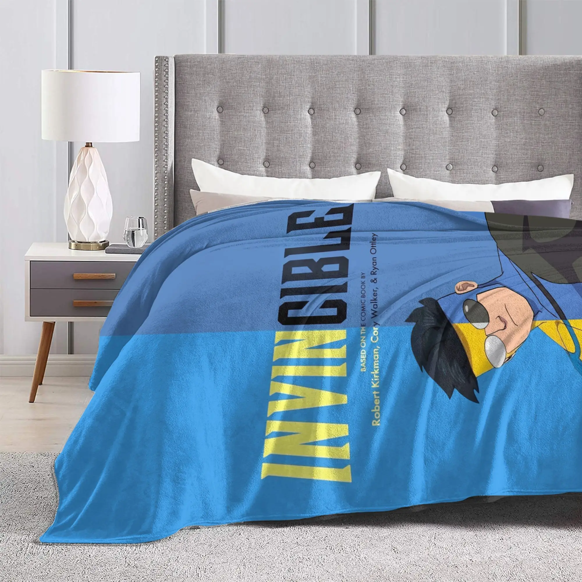 I-Invincible-S Plush Blankets Students  Flannel Throw Blanket For Bedroom Super Soft Design Quality Bedspread Gift