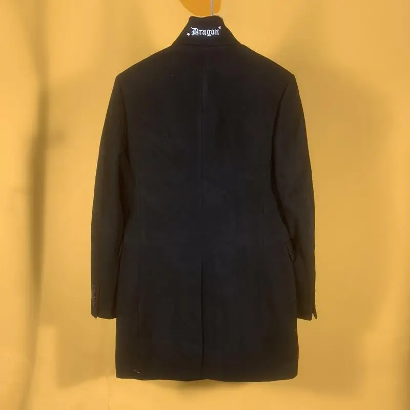 

Мужское приталенное шерстяное пальто с воротником-стойкой Long Sve Faion Urban Sle, зимняя верхняя одежда T85 ON, брендовое пальто средней длины