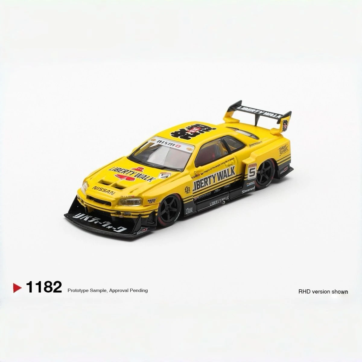 Image of MINIGT 1:64 Nissan LB-ER34 Super Silhouette SKYLINE LBWK Nissan Skyline GT-R (R32) Kaido Works TAS 2025 Legierung-Automodell