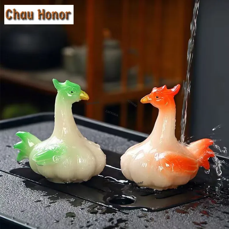

Color Changing Funny Goose Tea Pet Goose Tea Pet Ornament Fengshui Office Home Tea Ceremony Accessories Decoration Ideal Gift