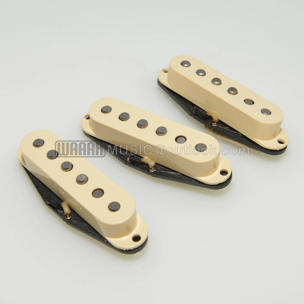 Alnico 2 Vintage Style Fat \'60s ST Single Coil HFV Staggered Pole Electric Guitar Pickup Set