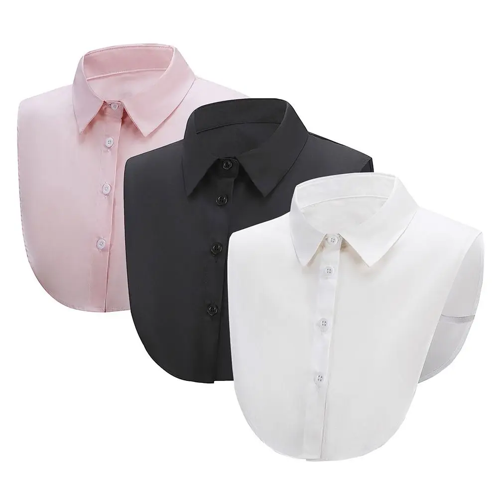 Exquisite Multi-functional Fake Collar Solid Cotton Detachable Collars Fake Shirt Collar for Men Women