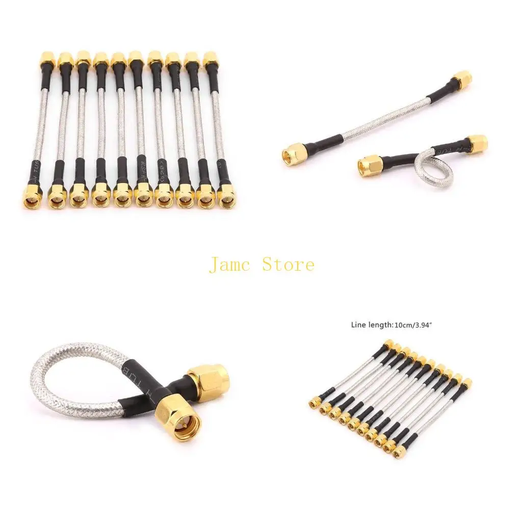 

LX0B 10PCS SMA-мужчина-SMA-мужской косичий кабель RG402 10 см. Коаксиальный разъем RG402.