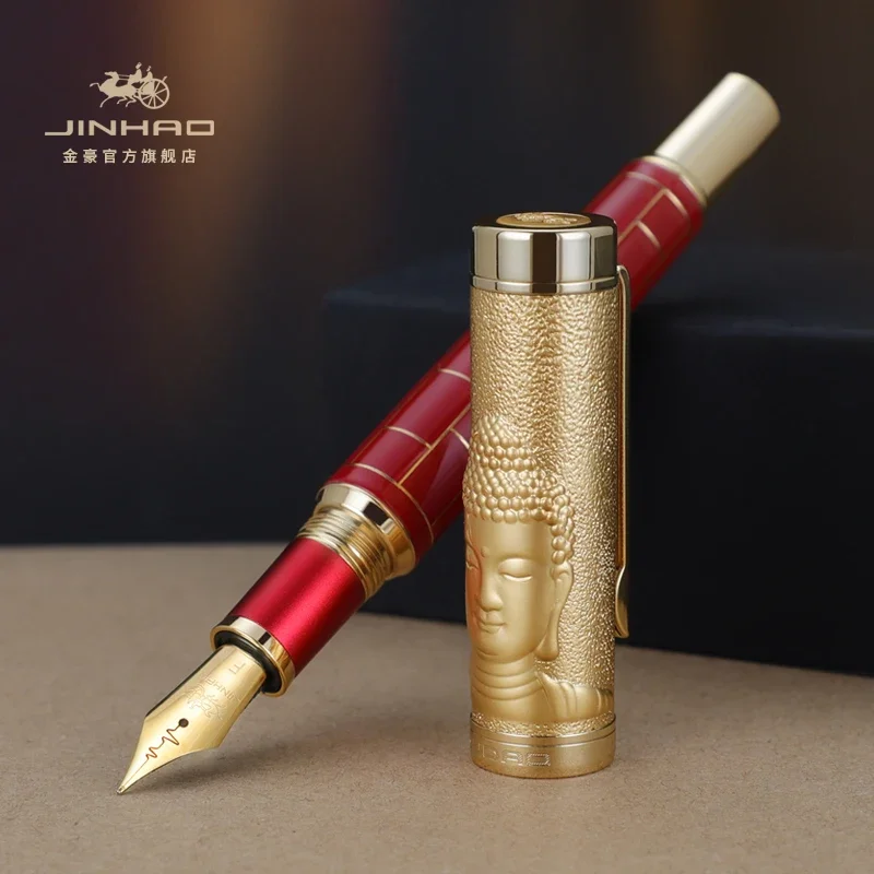 Luxury Jinhao Gusto Fountain Pen #6 Long Knife Large Capacity Store Blade Nib F/M 0.5/0.7mm Ink Pen Writing Office School Gift