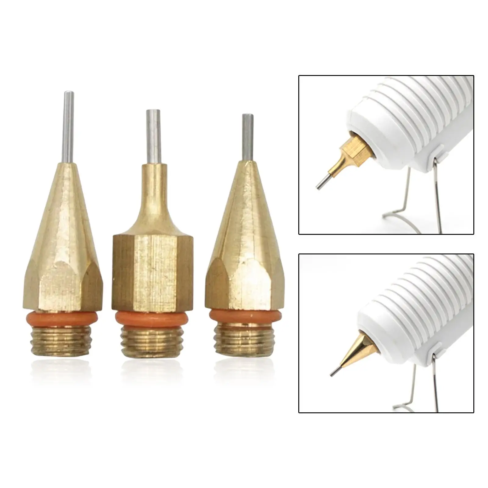 3 Pieces Nozzle for Hot Glue Tool Replacement Parts Fine Nozzle for Glue Tool