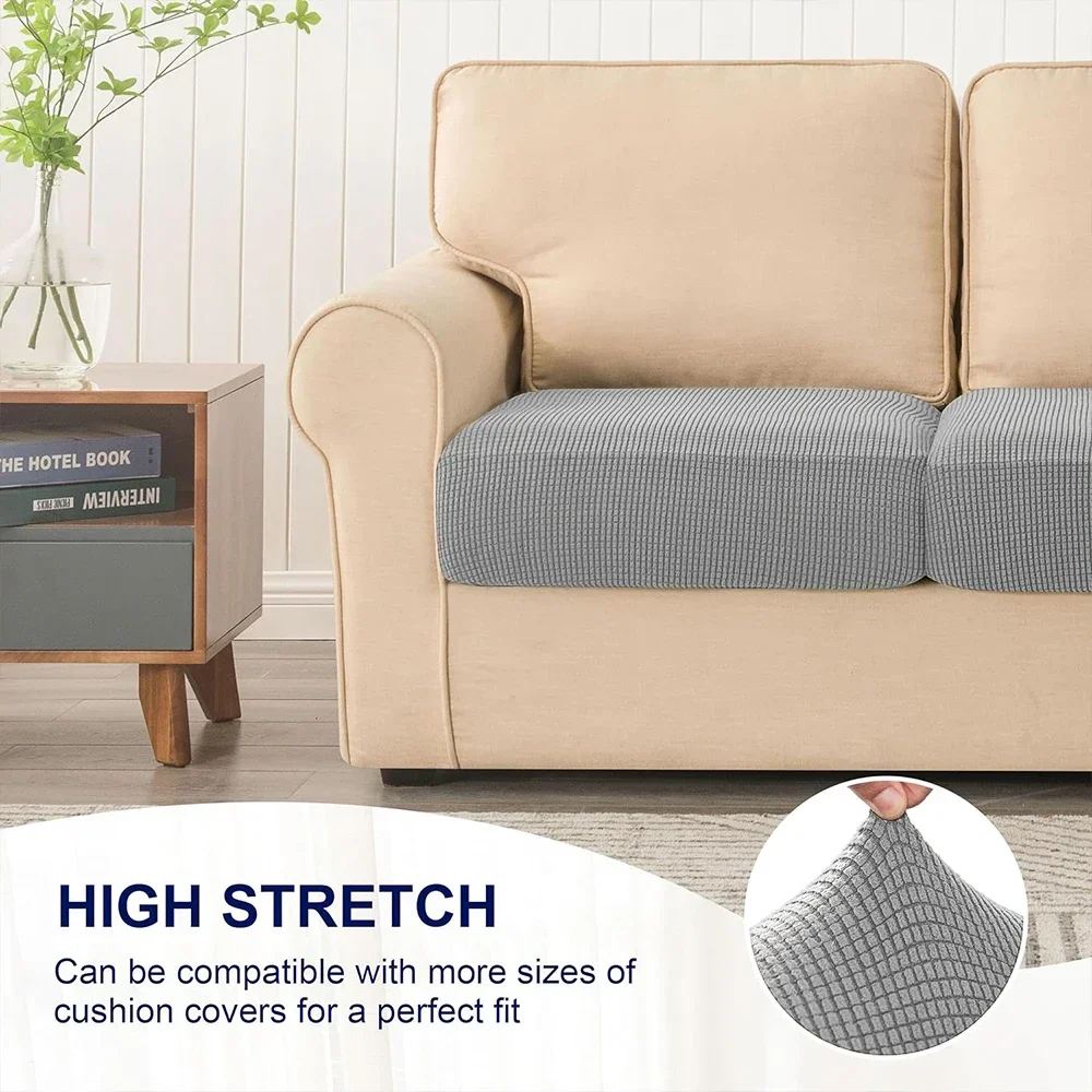 Jacquard Pure Sofa Covers Polar Fleece Stretch Sofa Seat Covers Removable Couch Case Furniture Protector Chaise Lounge Home