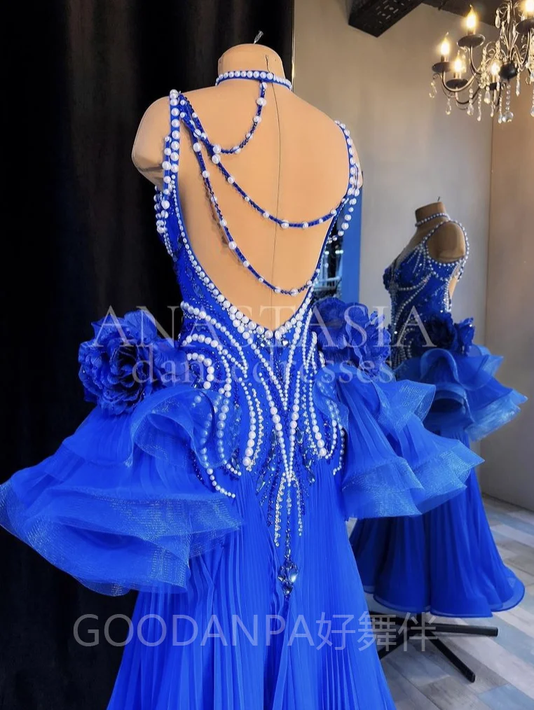 ballroom dance dress Costume Modern Competition Waltz Tango Ballroom Dance Dress Standard Girls Women  dance dress GOODANPAR