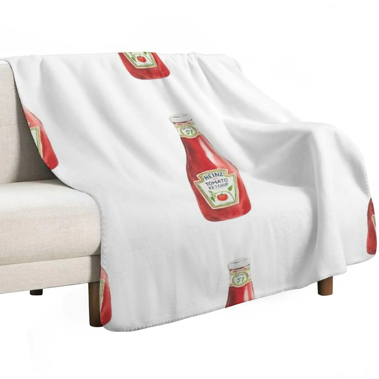 Classic ketchup bottle watercolor Throw Blanket warm winter Kid'S Soft Big Large Sofa Quilt Moving Blankets