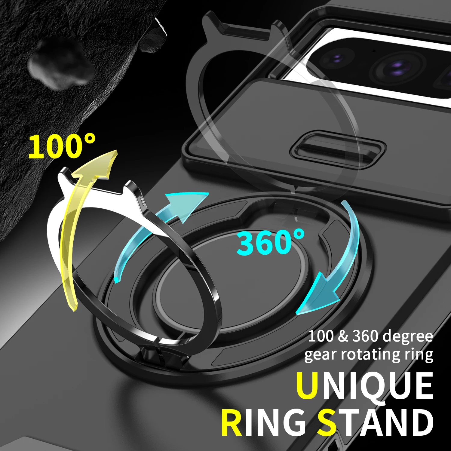 Original Slide Camera Magnetic Ring Bracket For Magsafe Case For Google Pixel 8A 8 7 Pro Heavy Duty Shockproof Hard Armor Fundas