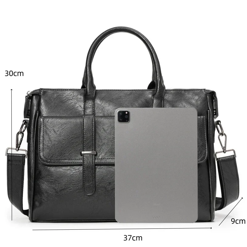 New Business Handbags Men Briefcase Luxury Fashion Leather Men's Top-Handle Bag With Shoulder Strap Crossbody Bag Mens Satchels