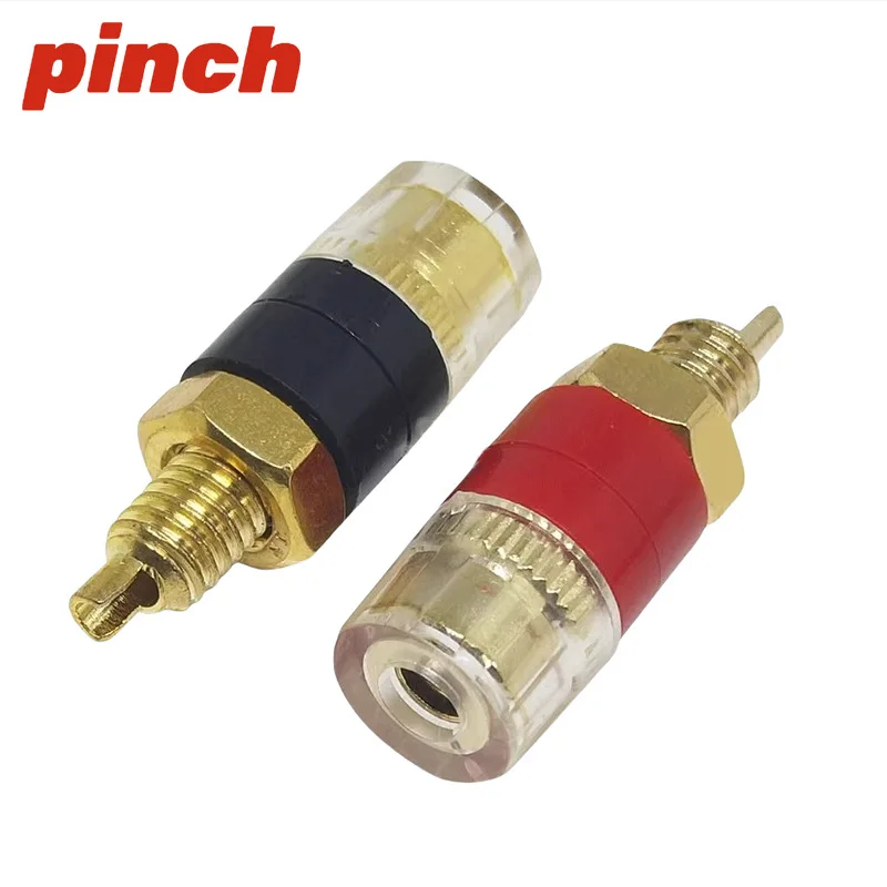10PCS 4MM Gold-plated banana plug socket 520 small size amplifier speaker audio crystal binding post speaker terminal