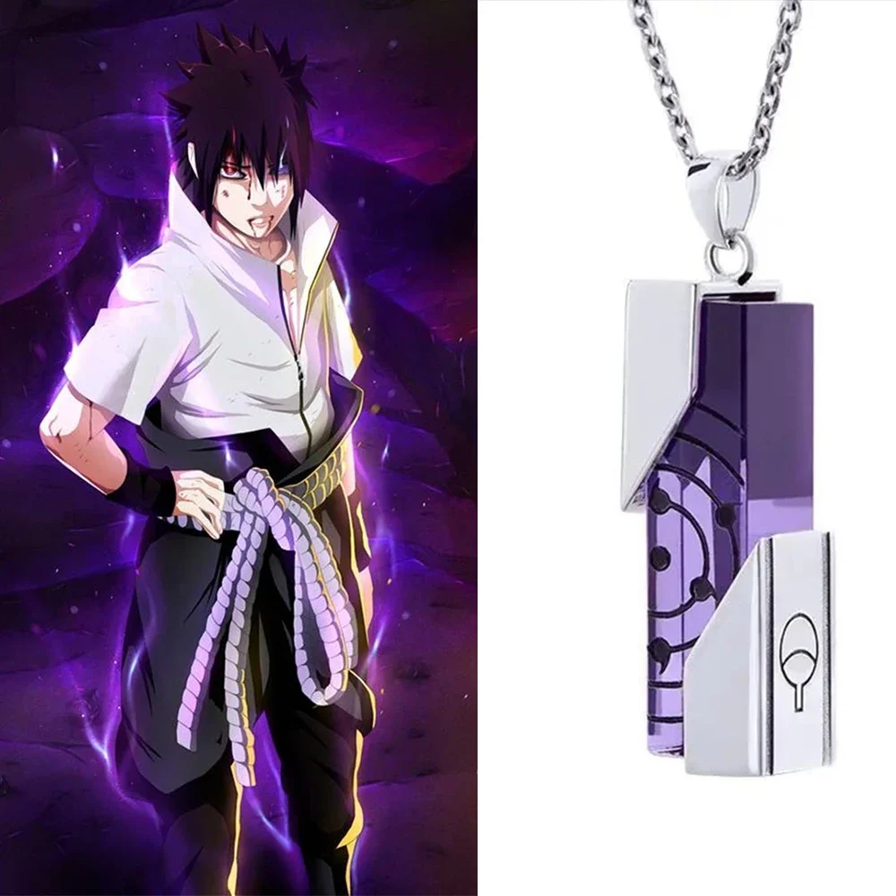 Anime NARUTO Cosplay Ninja Pendant Uchiha Sasuke Cosplay Rinnegan Pendant Necklace for Unisex Jewelry Accessories Gifts