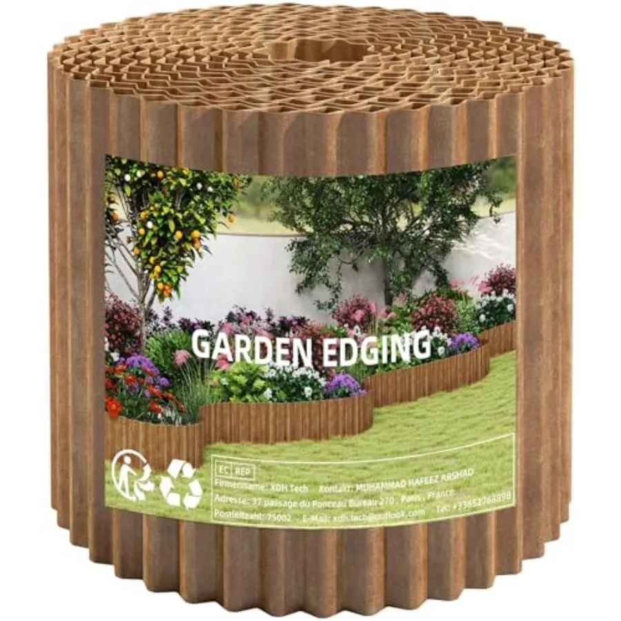 

Garden Lawn Edging and Landscape Border - 12" x 20' Corrugated Metal Garden Edging, for DIY Flower Beds, Lawns and Landscaping