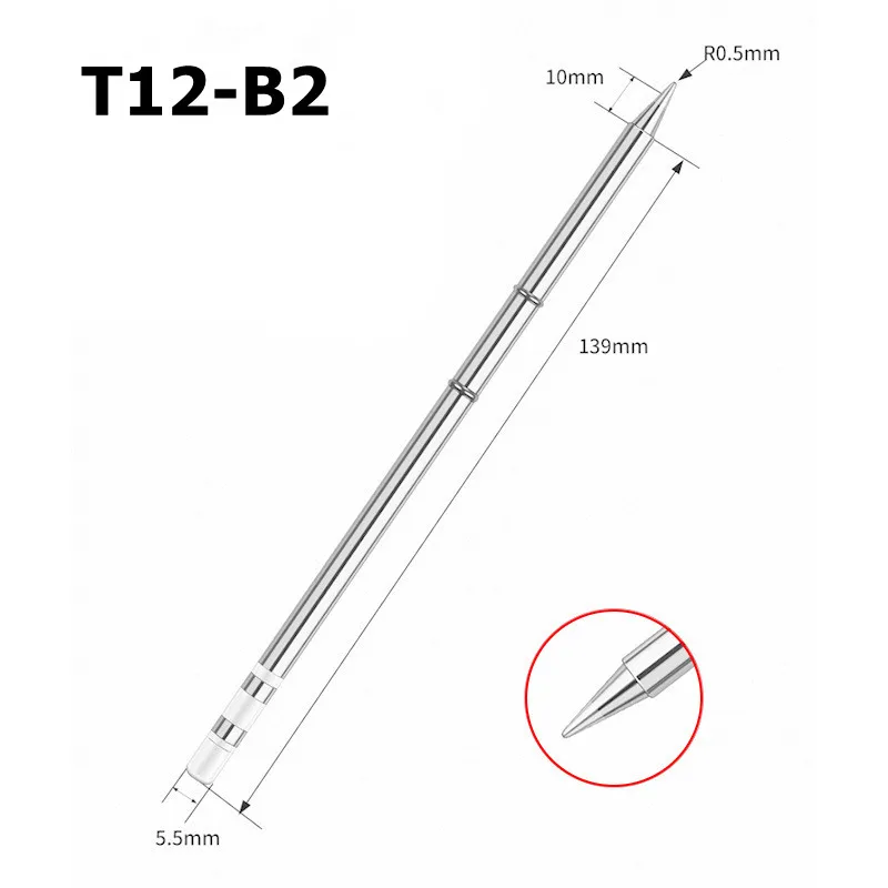 New T12 B/B2/BC1/BC2/BC3/BC4/BCF1/BCF2/BCF3/BCF4/BL Soldering Iron Tips For Soldering Rework Station