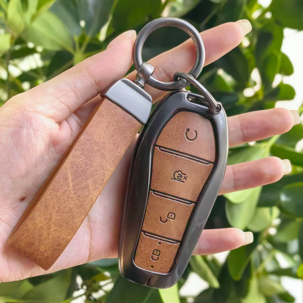 4 Button Car Remote Key Case Cover Shell Fob For BYD Atto 3 Han EV Dolphin Remote Control Protect keychain Auto Accessories